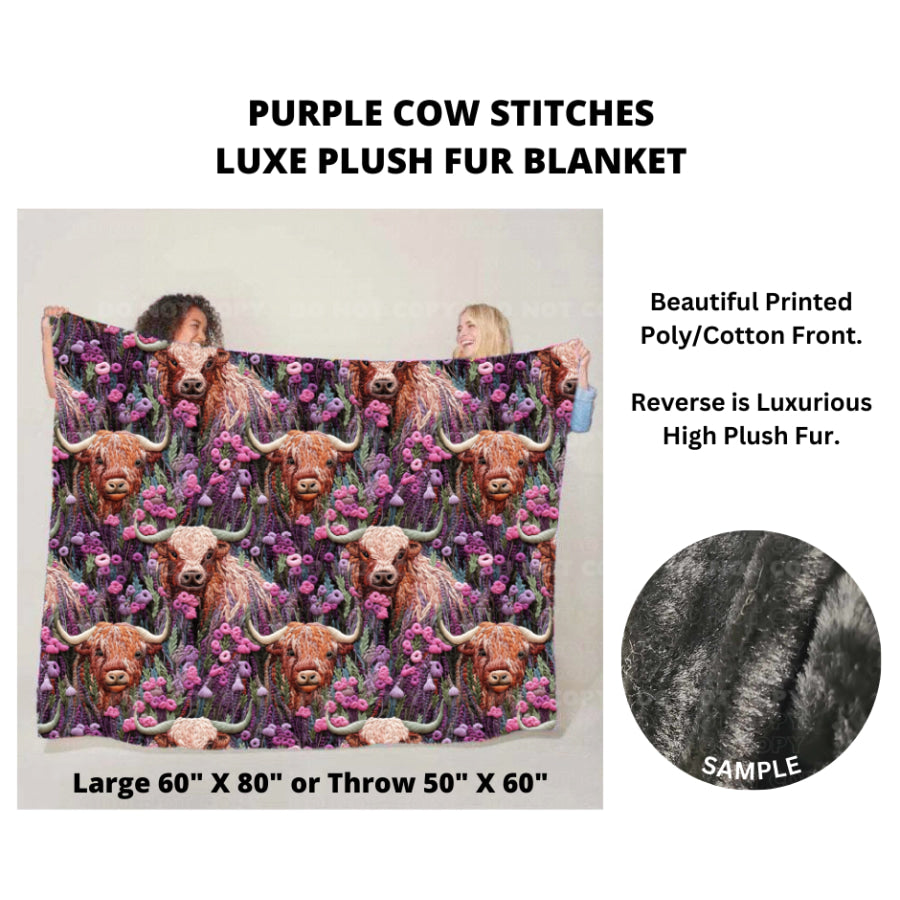 Preorder Custom Luxe Plush Faux Fur Blankets - THROW - Closes 14 Nov - ETA mid Feb 2025 Blankets &amp; Throws