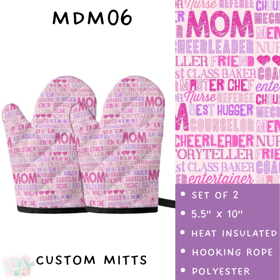 Preorder Custom Mama’s Batch Aprons and Oven Mitts - Closes 17 Mar - ETA late May 2025 Apron and Over Mitts