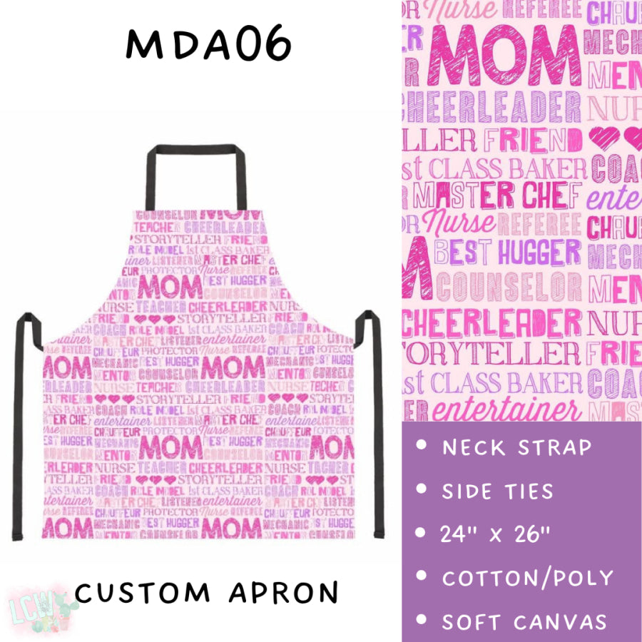 Preorder Custom Mama’s Batch Aprons and Oven Mitts - Closes 17 Mar - ETA late May 2025 Apron and Over Mitts