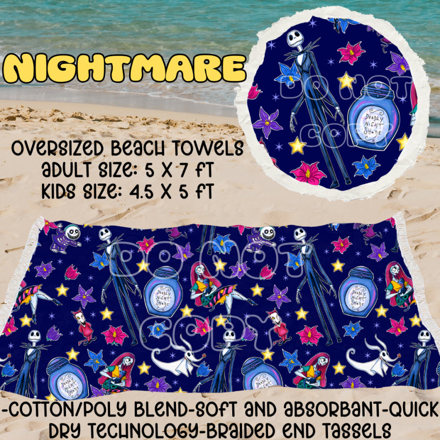 PREORDER Custom Oversize Beach Towels - Closes 25 Mar - ETA mid Jul 2025 Towels