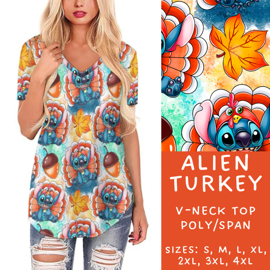 Preorder Custom Panel Pocket Leggings / Tunics - Alien Turkey - Closes 8 Oct - ETA late Dec 2024 Leggings