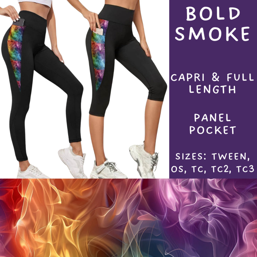 Preorder Custom Panel Pocket Leggings / Tunics - Bold Smoke - Closes 18 Sep - ETA early Dec 2024 Leggings