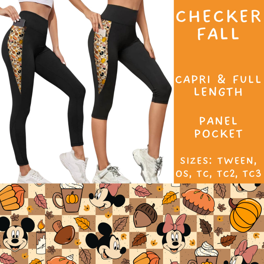 Preorder Custom Panel Pocket Leggings / Tunics - Checker Fall - Closes 8 Oct - ETA late Dec 2024 Leggings