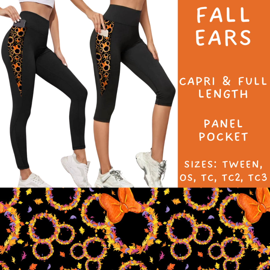 Preorder Custom Panel Pocket Leggings / Tunics - Fall Ears - Closes 8 Oct - ETA late Dec 2024 Leggings