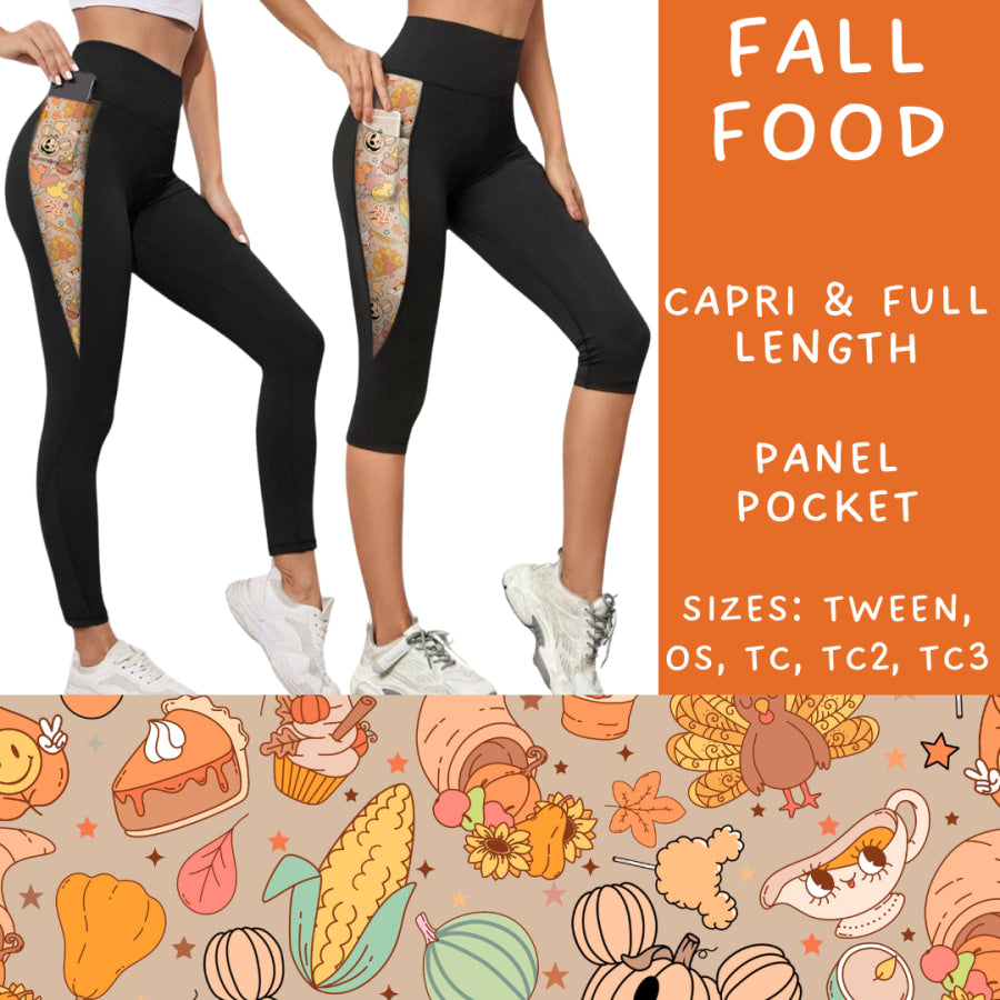 Preorder Custom Panel Pocket Leggings / Tunics - Fall Food - Closes 8 Oct - ETA late Dec 2024 Leggings