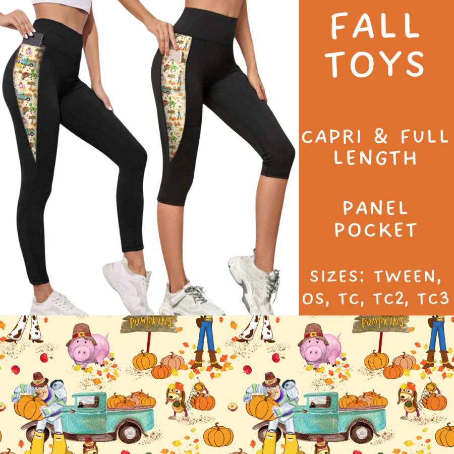 Preorder Custom Panel Pocket Leggings / Tunics - Fall Toys - Closes 8 Oct - ETA late Dec 2024 Leggings