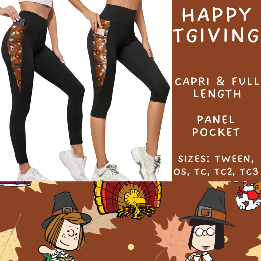 Preorder Custom Panel Pocket Leggings / Tunics - Happy TGiving - Closes 9 Oct - ETA late Dec 2024 Leggings