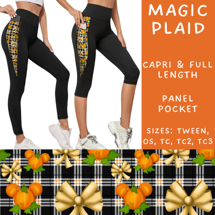 Preorder Custom Panel Pocket Leggings / Tunics - Magic Plaid - Closes 8 Oct - ETA late Dec 2024 Leggings