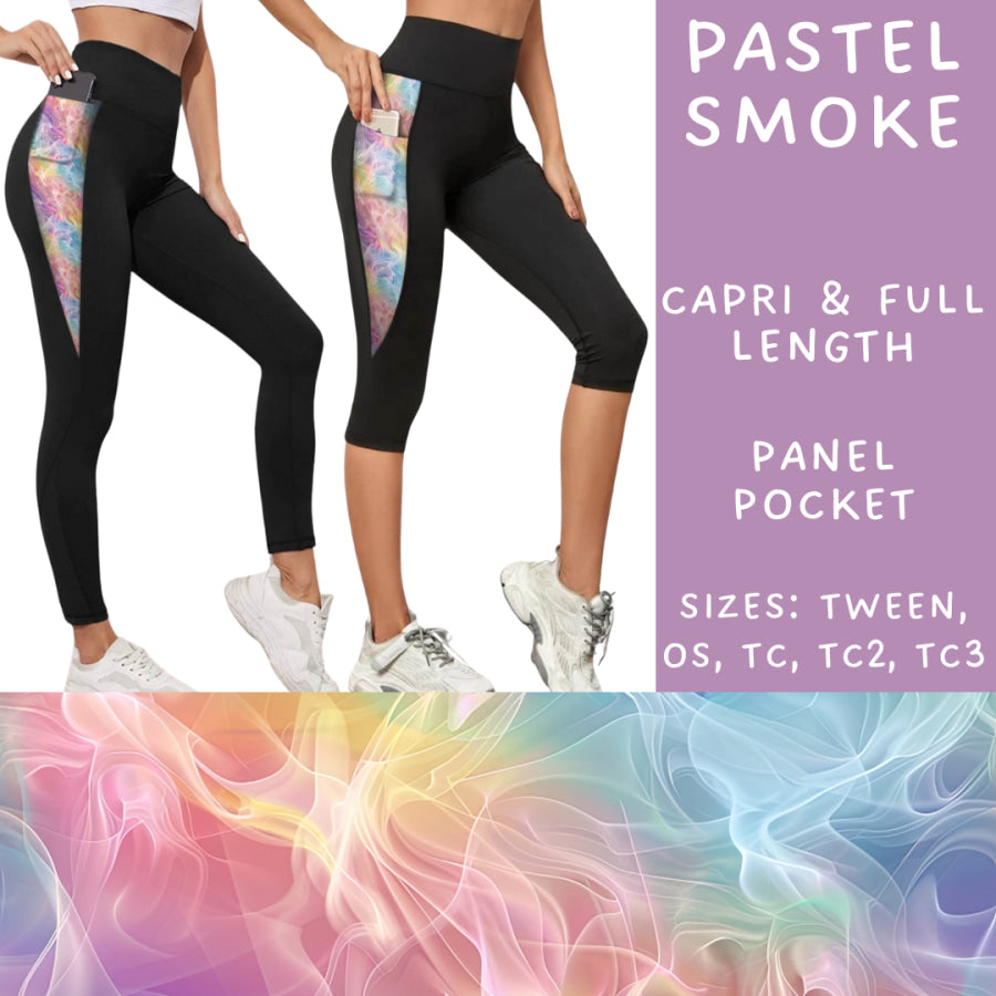 Preorder Custom Panel Pocket Leggings / Tunics - Pastel Smoke - Closes 18 Sep - ETA early Dec 2024 Leggings