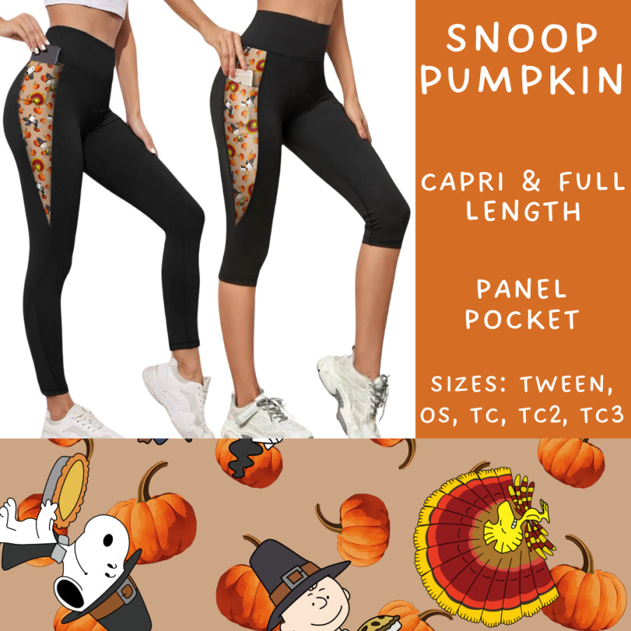 Preorder Custom Panel Pocket Leggings / Tunics - Snoop Pumpkin - Closes 9 Oct - ETA late Dec 2024 Leggings