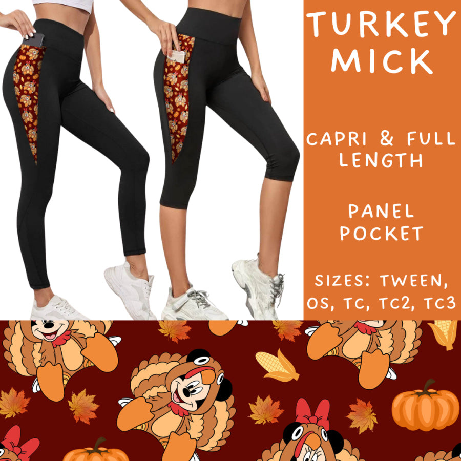 Preorder Custom Panel Pocket Leggings / Tunics - Turkey Mick - Closes 8 Oct - ETA late Dec 2024 Leggings