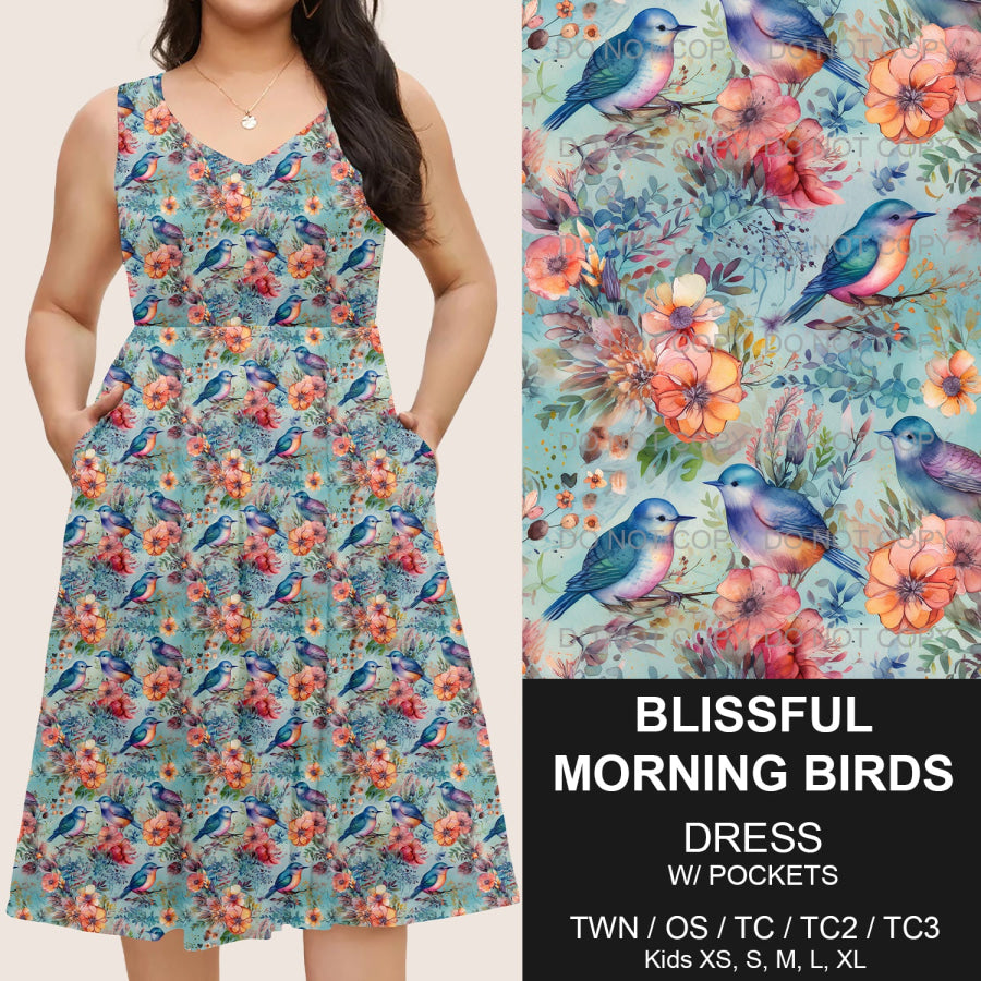 Preorder Custom Pocket Dresses - Blissful Morning Birds - Closes 14 Mar - ETA mid Jun 2025 Dresses