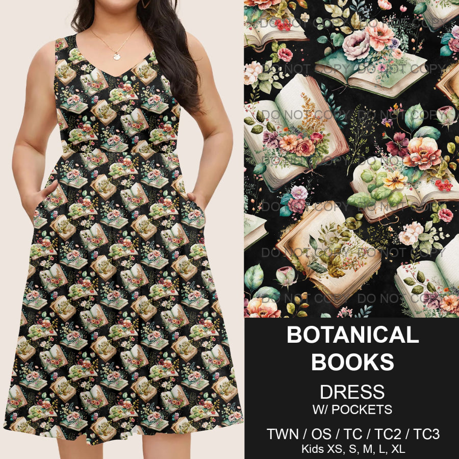 Preorder Custom Pocket Dresses - Botanical Books - Closes 14 Mar - ETA mid Jun 2025 Dresses