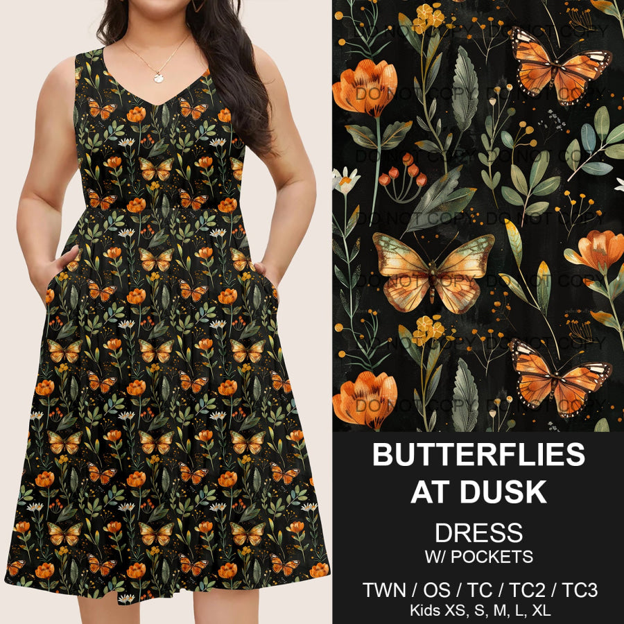 Preorder Custom Pocket Dresses - Butterflies At Dusk - Closes 14 Mar - ETA mid Jun 2025 Dresses