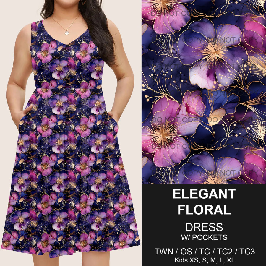 Preorder Custom Pocket Dresses - Elegant Floral - Closes 14 Mar - ETA mid Jun 2025 Dresses