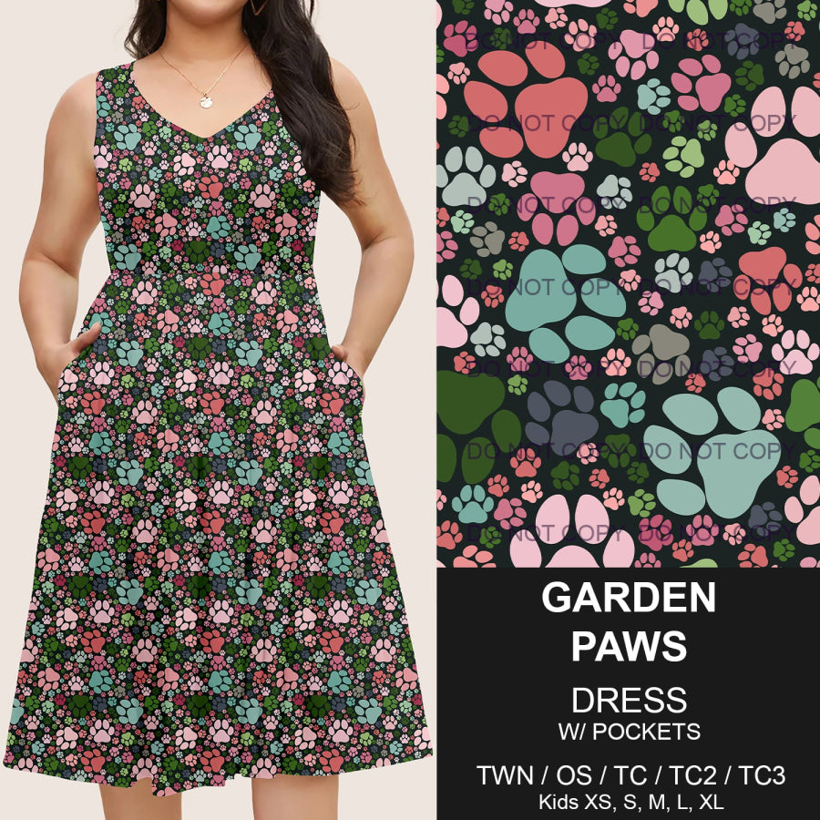 Preorder Custom Pocket Dresses - Garden Paws - Closes 14 Mar - ETA mid Jun 2025 Dresses