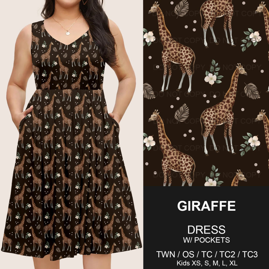 Preorder Custom Pocket Dresses - Giraffe - Closes 14 Mar - ETA mid Jun 2025 Dresses