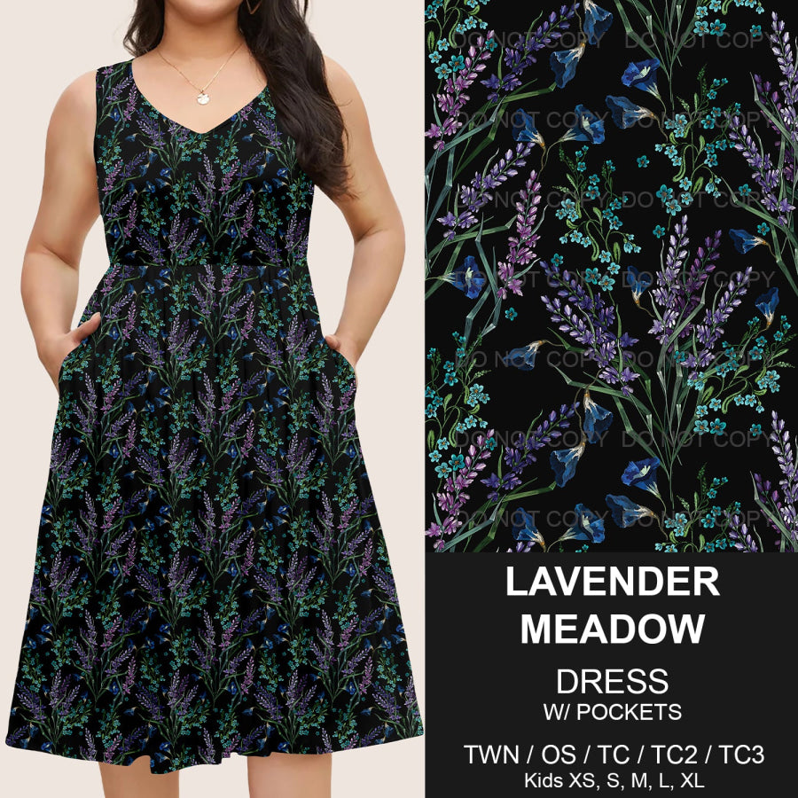 Preorder Custom Pocket Dresses - Lavender Meadow - Closes 14 Mar - ETA mid Jun 2025 Dresses