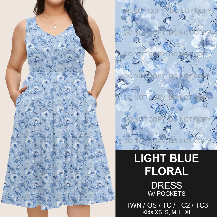 Preorder Custom Pocket Dresses - Light Blue Floral - Closes 14 Mar - ETA mid Jun 2025 Dresses