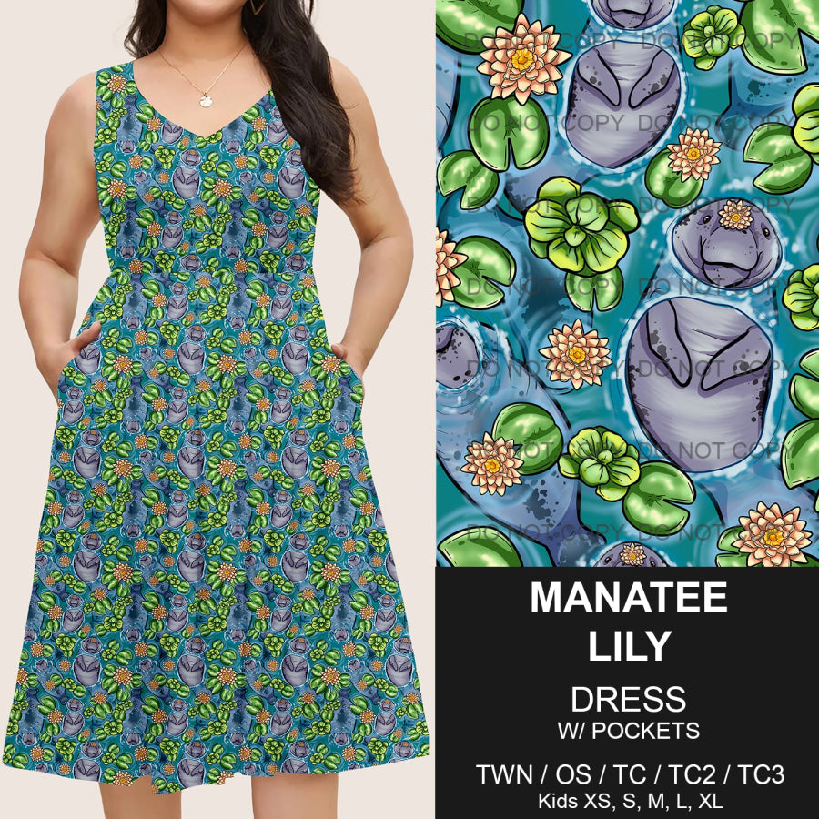 Preorder Custom Pocket Dresses - Manatee Lily - Closes 14 Mar - ETA mid Jun 2025 Dresses