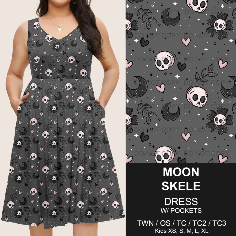 Preorder Custom Pocket Dresses - Moon Skele - Closes 14 Mar - ETA mid Jun 2025 Dresses