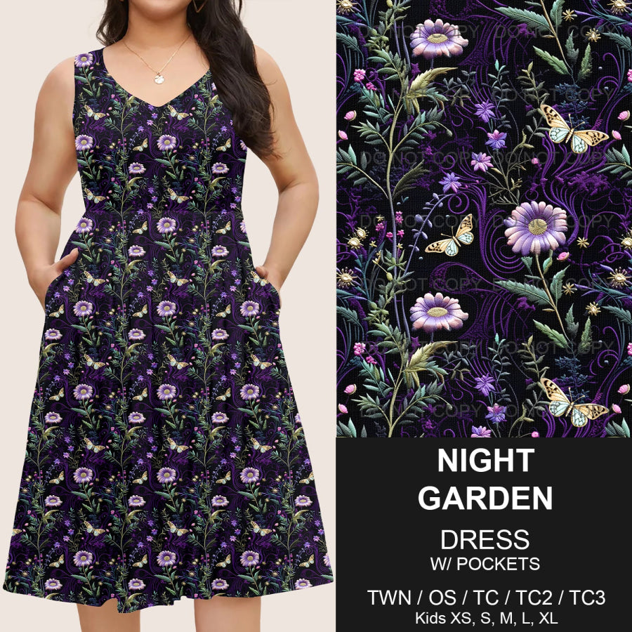 Preorder Custom Pocket Dresses - Night Garden - Closes 14 Mar - ETA mid Jun 2025 Dresses