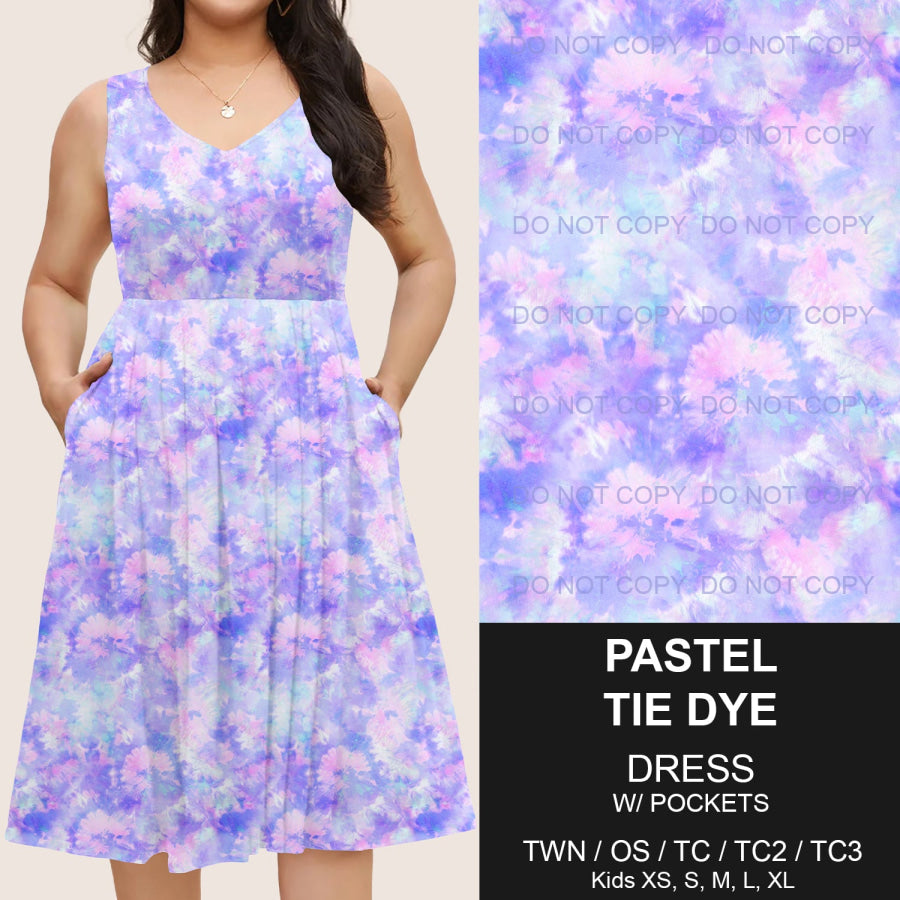 Preorder Custom Pocket Dresses - Pastel Tie Dye - Closes 14 Mar - ETA mid Jun 2025 Dresses