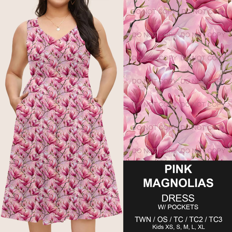 Preorder Custom Pocket Dresses - Pink Magnolias - Closes 14 Mar - ETA mid Jun 2025 Dresses