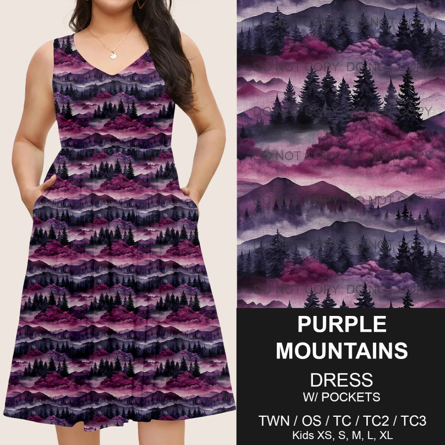 Preorder Custom Pocket Dresses - Purple Mountains - Closes 14 Mar - ETA mid Jun 2025 Dresses