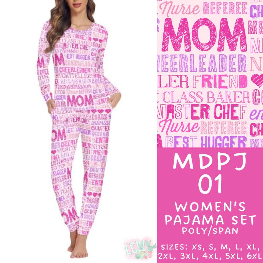 Preorder Custom Pyjama Sets - MDPJ1 - Closes 19 Mar - ETA late May 2025 Pyjamas