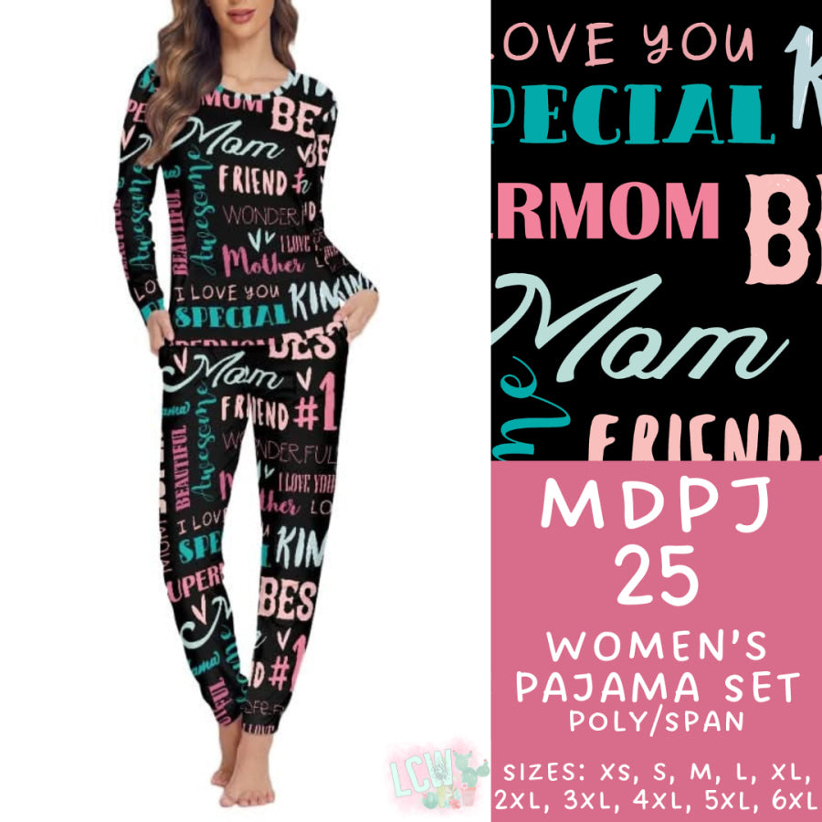 Preorder Custom Pyjama Sets - MDPJ25 - Closes 19 Mar - ETA late May 2025 Pyjamas