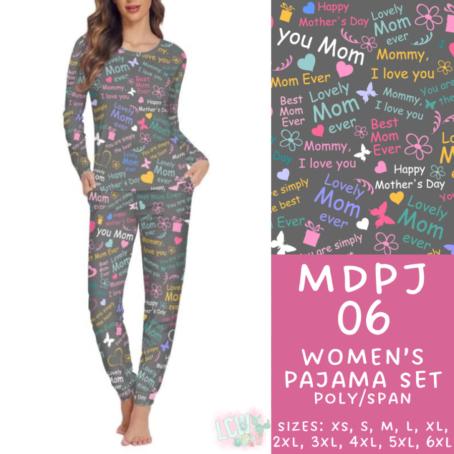 Preorder Custom Pyjama Sets - MDPJ6 - Closes 19 Mar - ETA late May 2025 Pyjamas