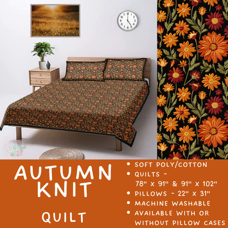 Preorder Custom Quilt / Sham Autumn Knit Closes 10 Sep ETA late Nov 2025 Quilts & Comforters