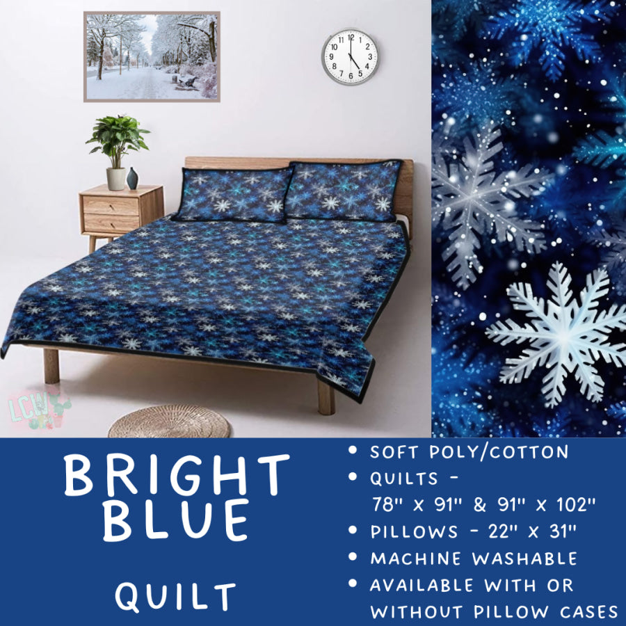 Preorder Custom Quilt / Sham Bright Blue Closes 10 Sep ETA late Nov 2025 Quilts & Comforters