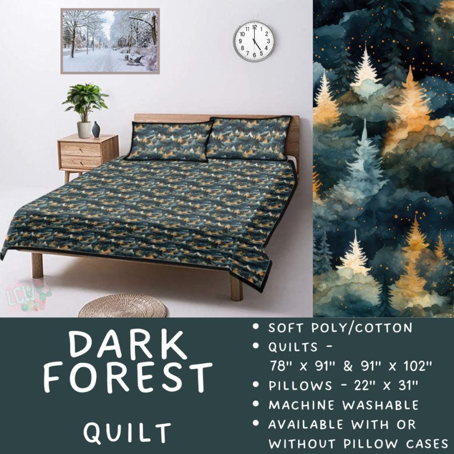 Preorder Custom Quilt / Sham Dark Forest Closes 10 Sep ETA late Nov 2025 Quilts & Comforters