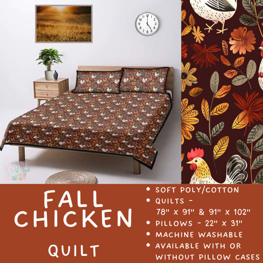 Preorder Custom Quilt / Sham Fall Chicken Closes 10 Sep ETA late Nov 2025 Quilts & Comforters