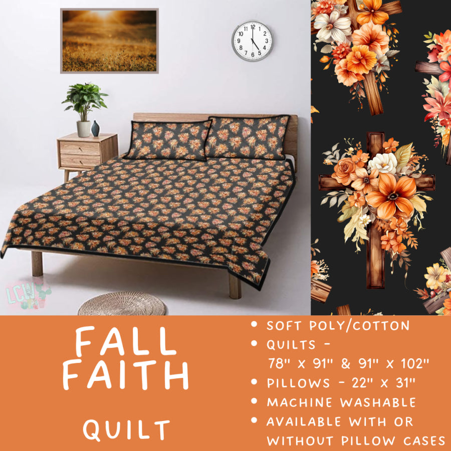 Preorder Custom Quilt / Sham Fall Faith Closes 10 Sep ETA late Nov 2025 Quilts & Comforters