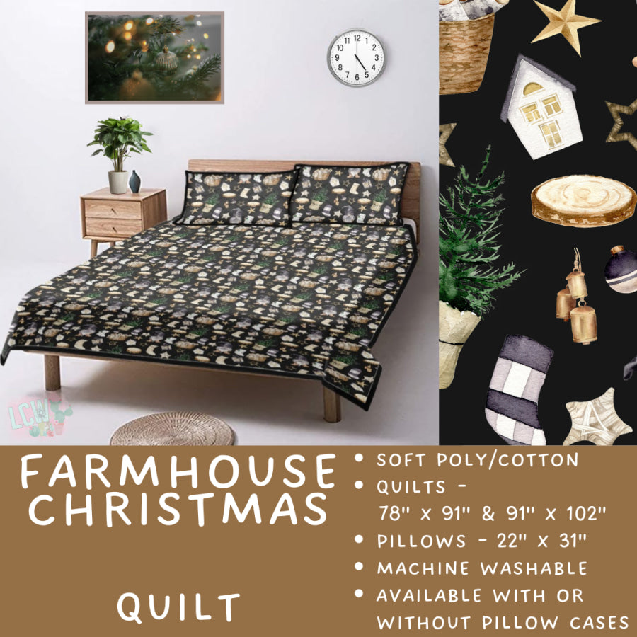 Preorder Custom Quilt / Sham Farmhouse Christmas Closes 10 Sep ETA late Nov 2025 Quilts & Comforters