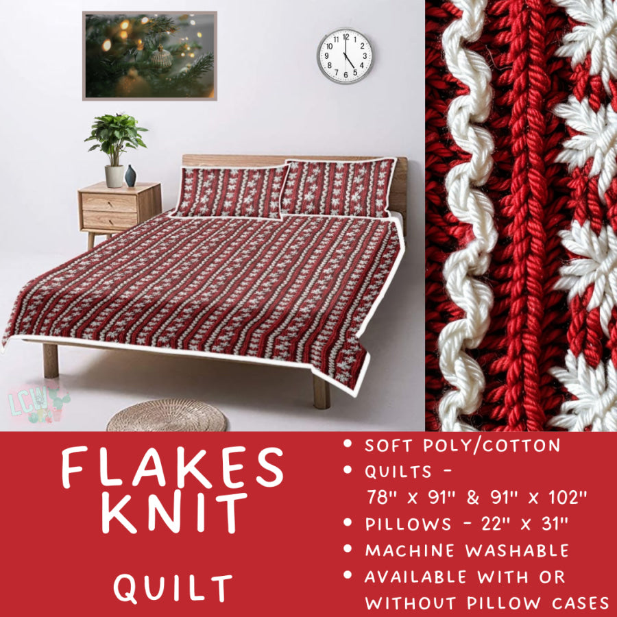 Preorder Custom Quilt / Sham Flakes Knit Closes 10 Sep ETA late Nov 2025 Quilts & Comforters