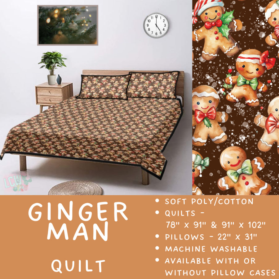 Preorder Custom Quilt / Sham Ginger Man Closes 10 Sep ETA late Nov 2025 Quilts & Comforters