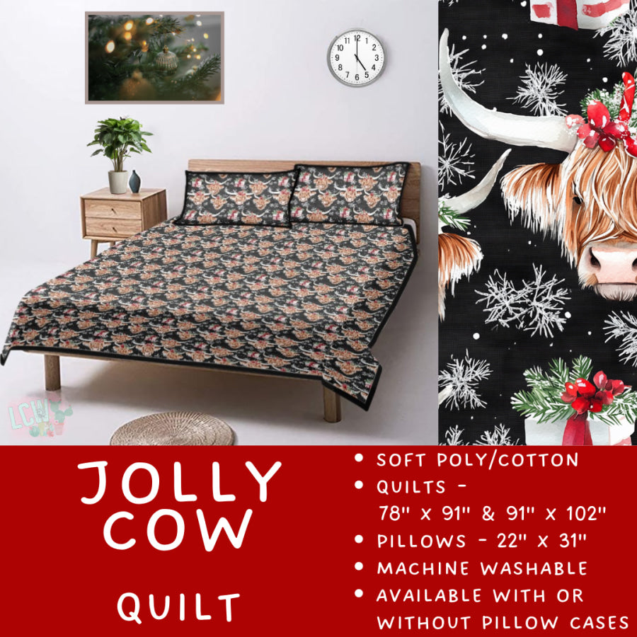 Preorder Custom Quilt / Sham Jolly Cow Closes 10 Sep ETA late Nov 2025 Quilts & Comforters