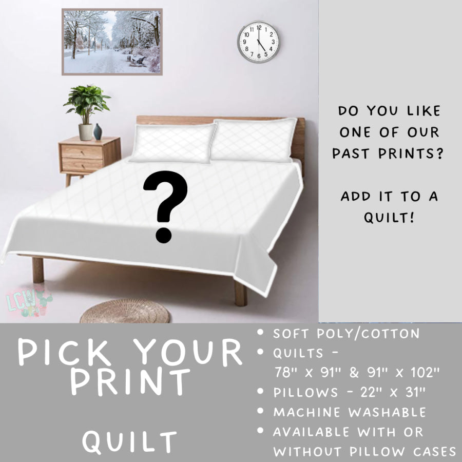 Preorder Custom Quilt / Sham Pick Your Print Closes 10 Sep ETA late Nov 2025 Quilts & Comforters
