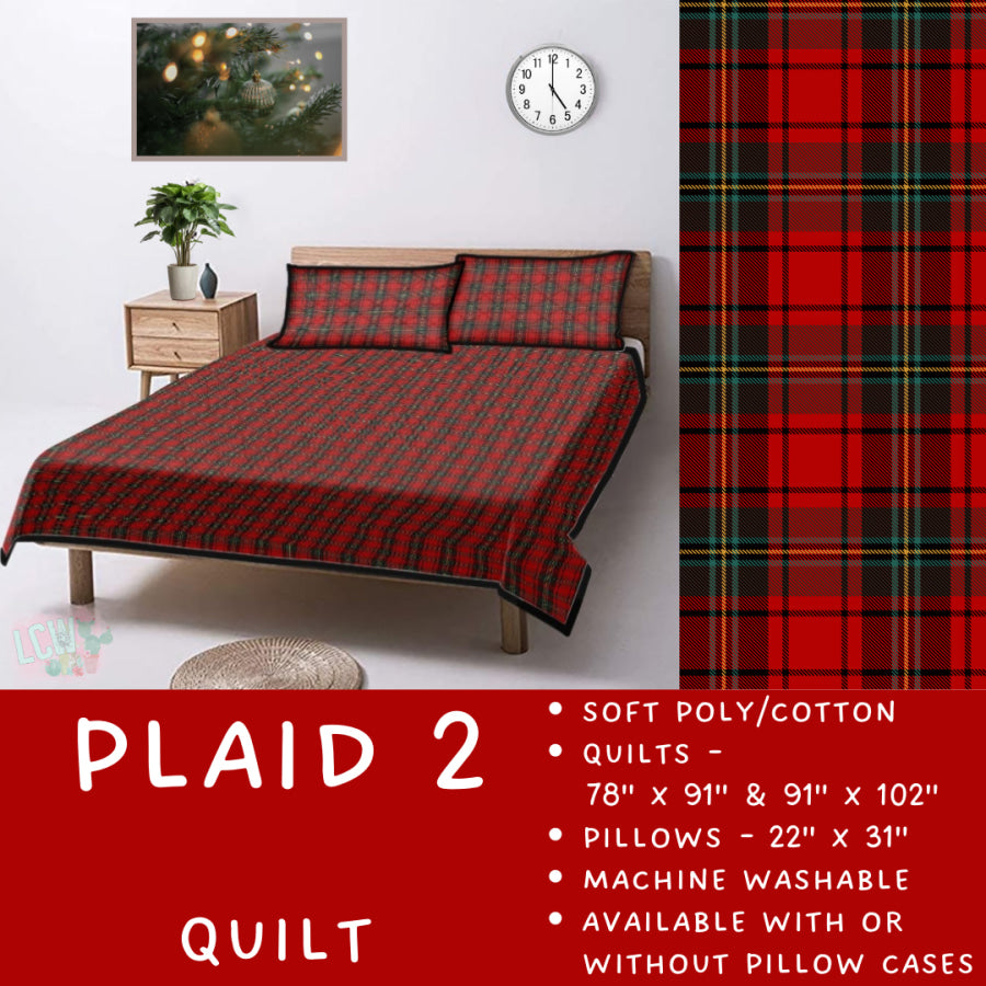 Preorder Custom Quilt / Sham Plaid 2 Closes 10 Sep ETA late Nov 2025 Quilts & Comforters