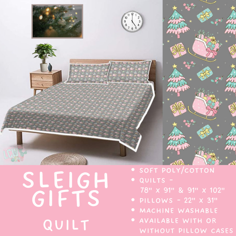 Preorder Custom Quilt / Sham Sleigh Gifts Closes 10 Sep ETA late Nov 2025 Quilts &amp; Comforters