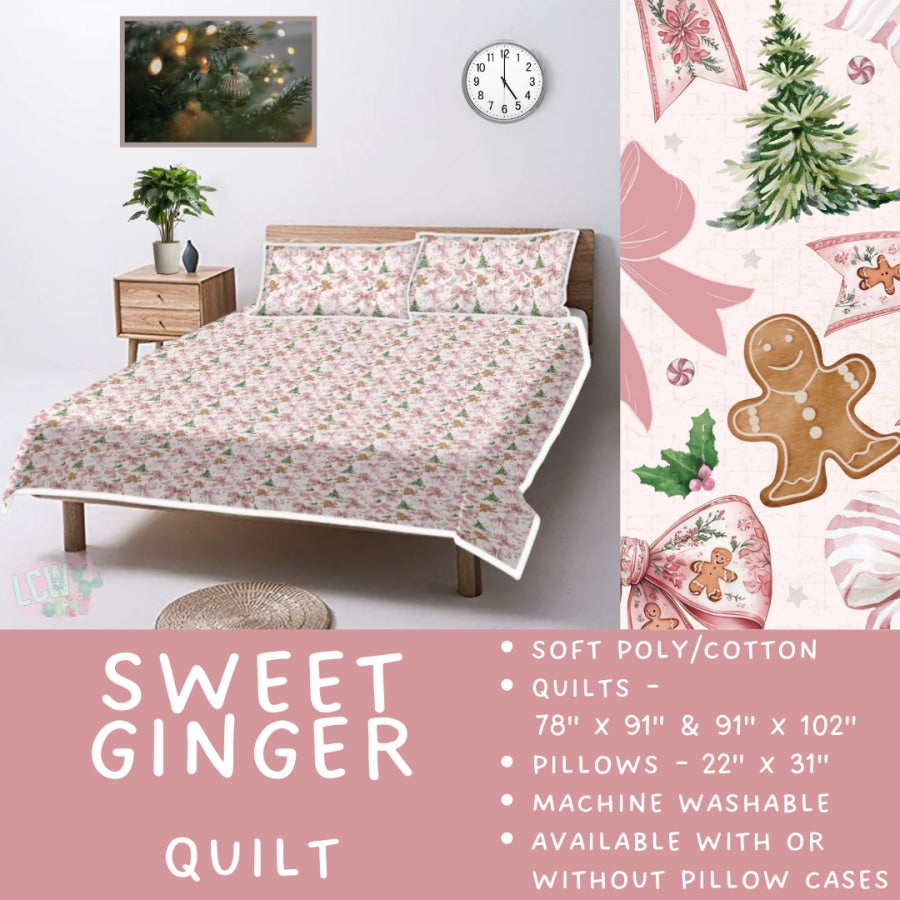 Preorder Custom Quilt / Sham Sweet Ginger Closes 10 Sep ETA late Nov 2025 Quilts & Comforters