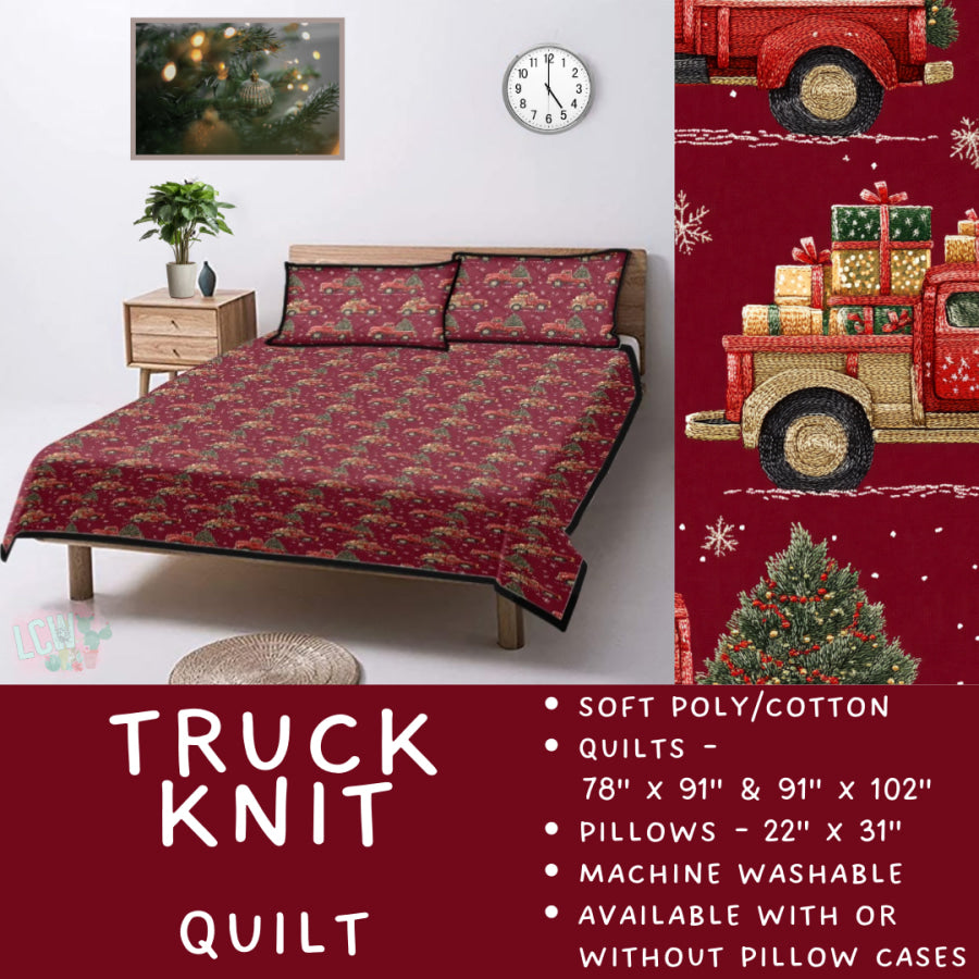 Preorder Custom Quilt / Sham Truck Knit Closes 10 Sep ETA late Nov 2025 Quilts & Comforters