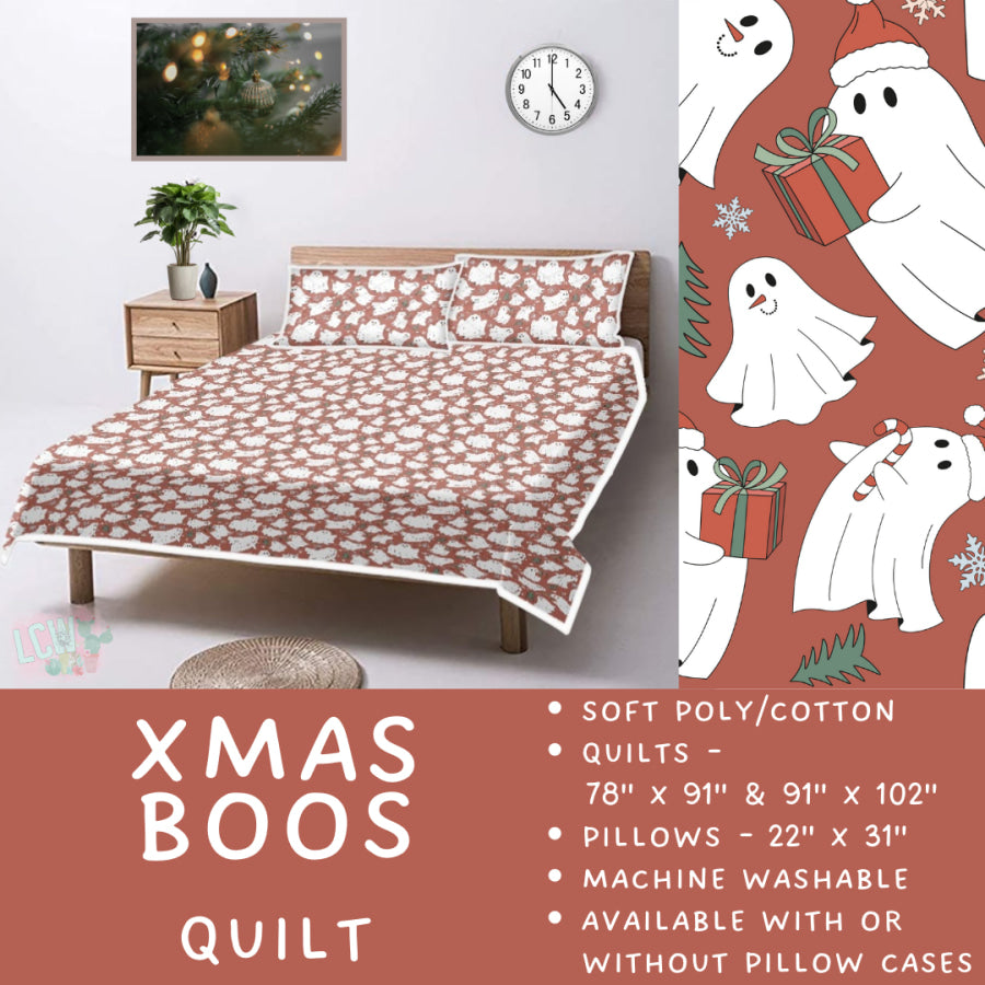 Preorder Custom Quilt / Sham Xmas Boos Closes 10 Sep ETA late Nov 2025 Quilts &amp; Comforters