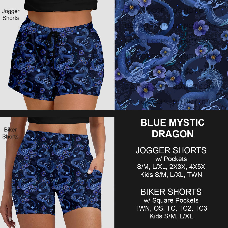 PREORDER Custom Shorts - Blue Mystic Dragon - Closes 30 Mar - ETA late Jun 2025 Loungewear