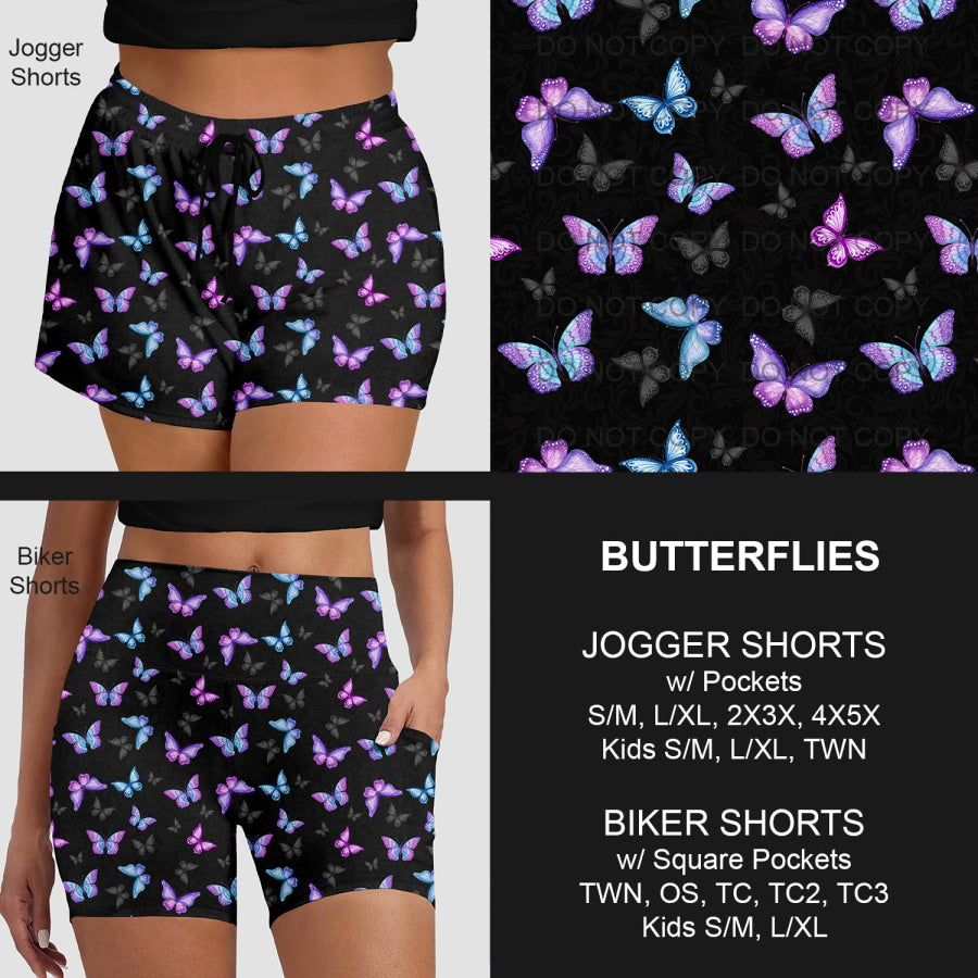 PREORDER Custom Shorts - Butterflies - Closes 30 Mar - ETA late Jun 2025 Loungewear