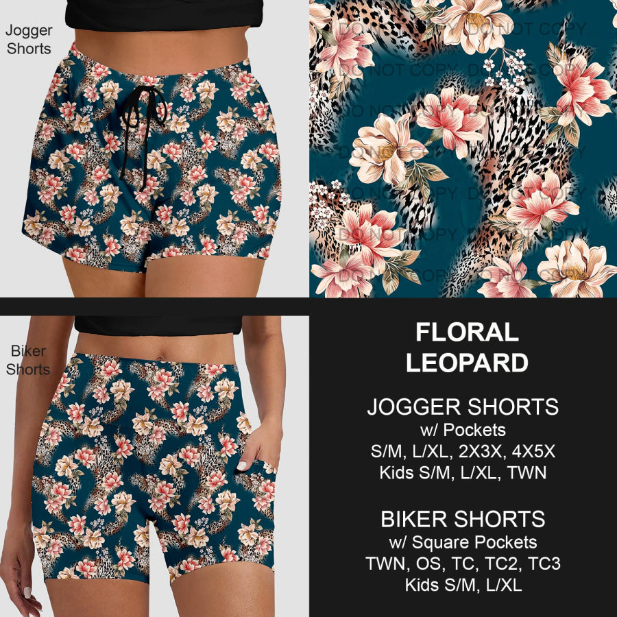 PREORDER Custom Shorts - Floral Leopard - Closes 30 Mar - ETA late Jun 2025 Loungewear